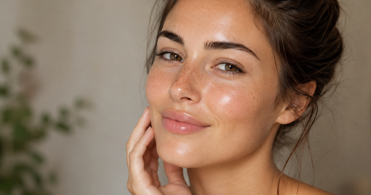 Woman with clear healthy skin - gut health naturopath in Australia explains the gut skin connection